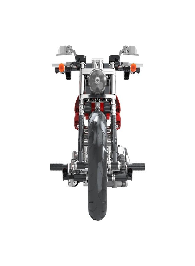 Giptoc Tech-Storm 573 PCS Heavy Chopper Bike Building Blocks Set - DIY Red Motorcycle STEM Kit for Kids 6+ | Educational Mechanical Toy - Image 1